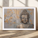 Abstract Buddha Statue Wall Art Canvas Print - Modern