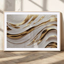 Gold and White Abstract Wave Canvas – Elegant Flowing Design by MyGreatCanvas | Canvas Wall Art Prints | Photo Prints & Wall Decor