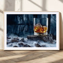 Whiskey Ice Wall Art Canvas Print