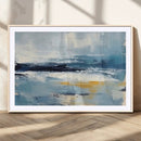 Abstract Ocean Canvas Wall Art - Coastal Blue and Gold