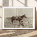 Cowboy Wall Art - Western Horse Canvas Print - Vintage
