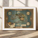 Avatar Wall Art: The Last Airbender Vintage Map - Wall Art