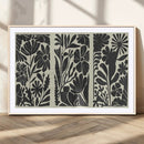 Modern Botanical Wall Art - Floral Black and White Canvas