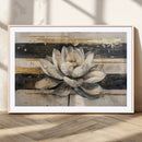 Abstract Lotus Flower Wall Art Canvas Print, Meditation Yoga