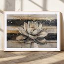 Abstract Lotus Flower Wall Art Canvas Print, Meditation Yoga