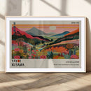 Yayoi Kusama Landscape Canvas Print, Vibrant Floral Mountain