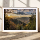 Sunrise Over the Smoky Mountains Canvas Wall Art –