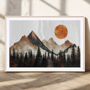 Modern Abstract Mountain Canvas Wall Art Print, Abstract