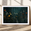 Framed Wildflower Field Wall Art, Framed Vintage Botanical