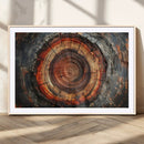 Wood Grain Canvas Wall Art - Framed Abstract Tree Ring