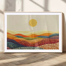 YAYOI KUSAMA Colorful Dot Art Landscape Canvas - Framed