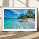 Tropical Beach Wall Art Canvas Print - Serene Ocean