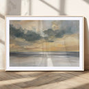 Modern Coastal Artwork with Vibrant Abstract Ocean Waves