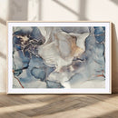 Abstract Blue and Gold Canvas Wall Art - Fluid Modern Ink