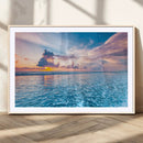 Ocean Sunset Canvas Wall Art Print – Tranquil Seascape