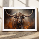 Highland Bull Canvas Abstract Canvas Wall Art Print –