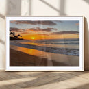 Sunset Wall Art Print - Stunning Beach Sunset Canvas Artwork