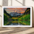Maroon Bells Lake Wall Art Canvas Print – Framed Majestic