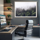 Misty Forest Wall Art Canvas Print – Foggy Pines Pine Valley
