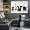 Texas Longhorn Wall Art Canvas Print – Majestic Horned Bull
