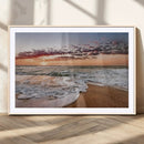 Ocean Sunset Wall Art Canvas Print – Framed Sandy Shore