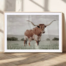 Texas Longhorn Wall Art – Framed Spotted Cattle Canvas by MyGreatCanvas | Canvas Wall Art Prints | Photo Prints & Wall Decor