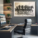Galloping Horses Wall Art Canvas Print – Framed Wild