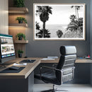 Palm Trees Wall Art Canvas Print – Framed Coastal Ocean