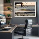 Sunset Surf Wall Art Canvas Print – Framed Golden Hour Waves