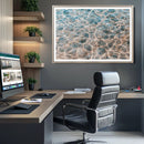 Clear Water Wall Art Canvas Print – Framed Sunlit Ocean