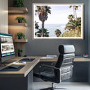 Coastal Palm Trees Wall Art Canvas Print – Framed Ocean