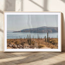 Desert Lake Wall Art – Framed Cactus Mountain Canvas by MyGreatCanvas | Canvas Wall Art Prints | Photo Prints & Wall Decor