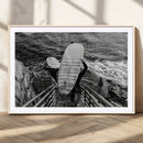 Black and White Surfing Wall Art Canvas Print – Framed by MyGreatCanvas | Canvas Wall Art Prints | Photo Prints & Wall Decor