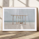 Beach Swing Wall Art Canvas Print – Framed Quiet Beach Art by MyGreatCanvas | Canvas Wall Art Prints | Photo Prints & Wall Decor