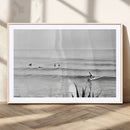 Surfer Silhouette Wall Art – Framed Calm Ocean Monochrome by MyGreatCanvas | Canvas Wall Art Prints | Photo Prints & Wall Decor