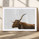 Longhorn Cow Wall Art Canvas Print – Framed Western Animal by MyGreatCanvas | Canvas Wall Art Prints | Photo Prints & Wall Decor