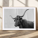 Texas Longhorn Wall Art Canvas Print – Framed Western Cow by MyGreatCanvas | Canvas Wall Art Prints | Photo Prints & Wall Decor