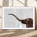 Texas Longhorn Wall Art Canvas Print – Framed Minimalist Cow by MyGreatCanvas | Canvas Wall Art Prints | Photo Prints & Wall Decor