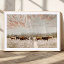 Cow Herd Wall Art Canvas Print – Framed Farmhouse Cattle by MyGreatCanvas | Canvas Wall Art Prints | Photo Prints & Wall Decor