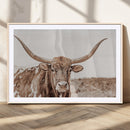 Longhorn Bull Photo Wall Art Canvas Print, Framed Rustic Cow by MyGreatCanvas | Canvas Wall Art Prints | Photo Prints & Wall Decor