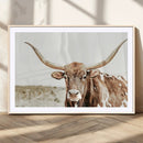 Texas Longhorn Bull Wall Art Canvas Print, Framed Rustic by MyGreatCanvas | Canvas Wall Art Prints | Photo Prints & Wall Decor