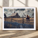 Texas Longhorn Wall Art Canvas Print – Framed Rustic Barn by MyGreatCanvas | Canvas Wall Art Prints | Photo Prints & Wall Decor