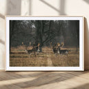 Deer Wall Art Canvas Print – Framed Rustic Wildlife Stags