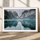 Mountain Lake Wall Art Canvas Print – Framed Toblacher See