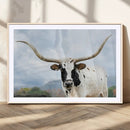 Texas Longhorn Wall Art Canvas Print – Framed Western Rustic