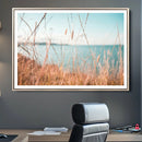Coastal Grass Landscape Wall Art Canvas Print – Golden