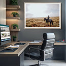 Cowboy Wall Art Canvas Print – Framed Western Rustic Ranch