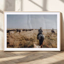 Western Wall Art Canvas Print – Framed Cowboy Cattle Drive by MyGreatCanvas | Canvas Wall Art Prints | Photo Prints & Wall Decor