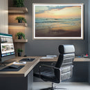 Sunset Seascape Wall Art Canvas Print – Framed Pastel Ocean by MyGreatCanvas | Canvas Wall Art Prints | Photo Prints & Wall Decor