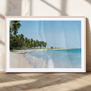 Palm Tree Coast Wall Art Canvas Print – Framed Island Getaway with Crystal Blue Water Scenic Artwork for Home, Office by MyGreatCanvas | Canvas Wall Art Prints | Photo Prints & Wall Decor